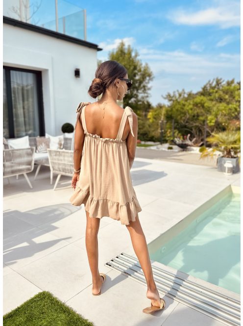 Homokszínű  nyári mini ruha	